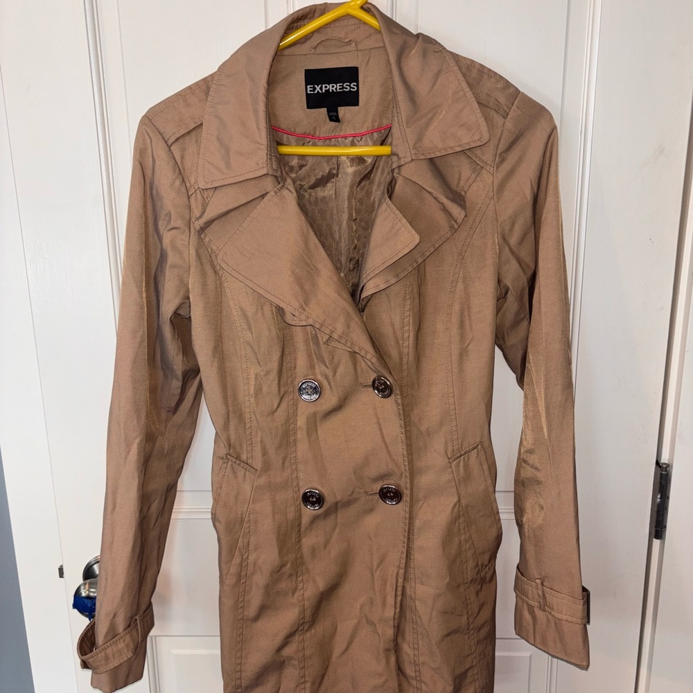 Express Women's Classic Brown Trench Coat